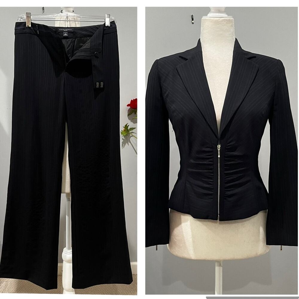 NEW Banana Republic Wool Pinstripe Structured Hourglass Martin Classic Pantsuit